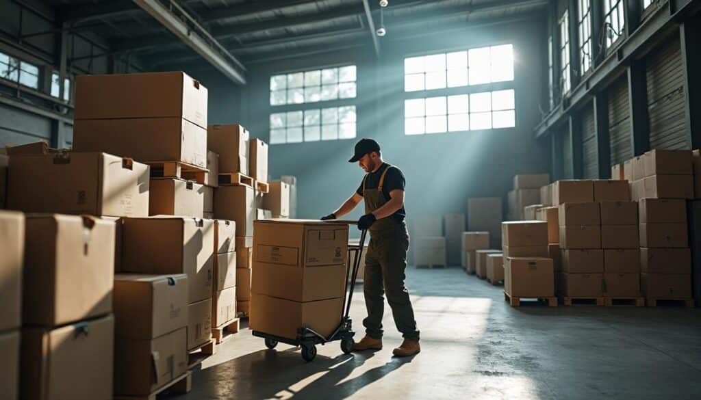 Mesures de sécurité pour diable de manutention dans un entrepôt chaud