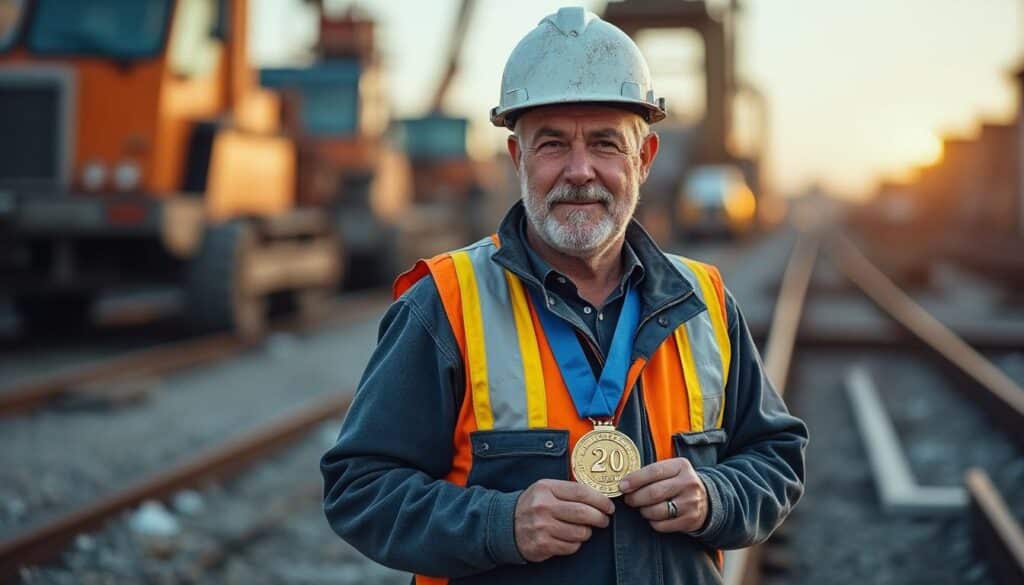 Prime médaille du travail 20 ans dans le BTP : conditions et montants