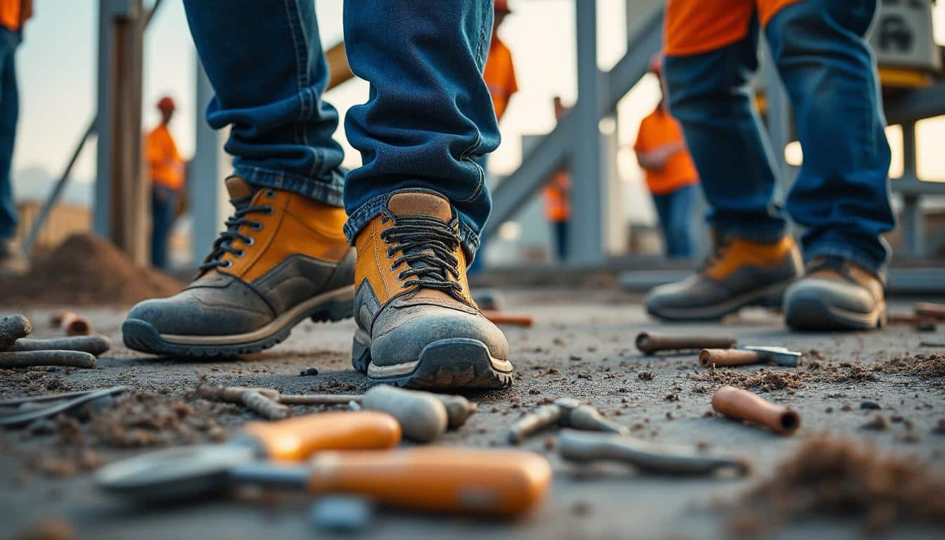 Illustration: Comprendre l’essentiel des chaussures pour la sécurité en BTP