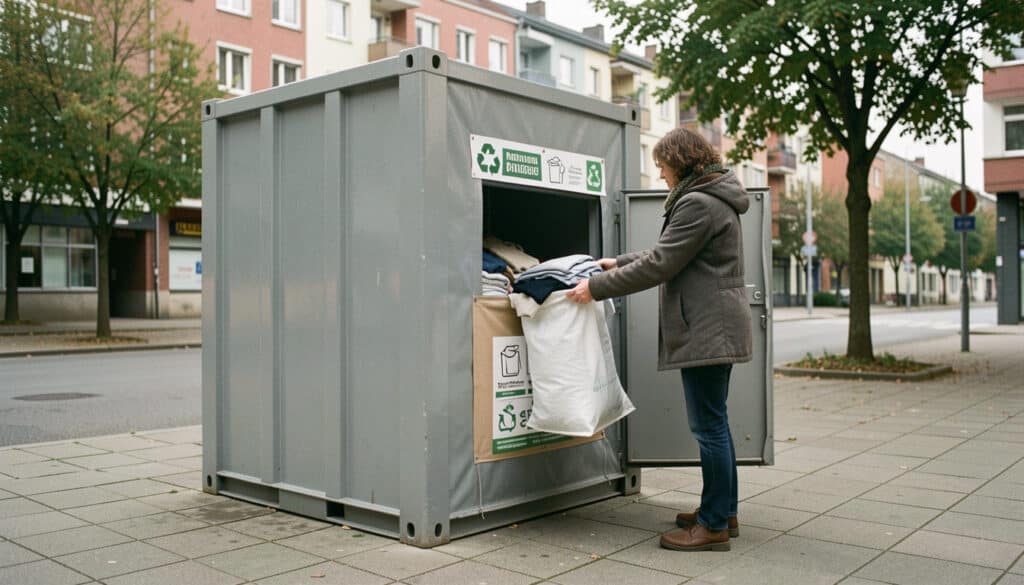Où déposer ses vêtements dans un conteneur textile