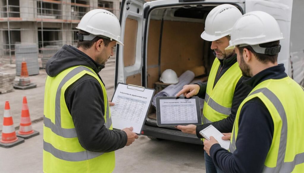 Indemnités de déplacement dans le bâtiment en 2026